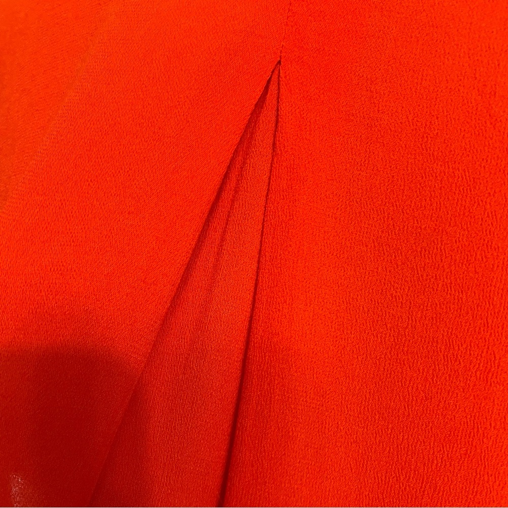 H&M Red button down blouse Short Sleeve Side Slits NWT Us Size 12 office casual - Picture 5 of 11